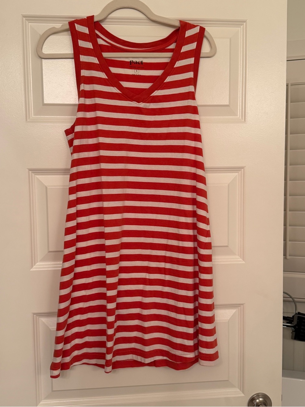 Pact Women’s Striped V-neck Dress